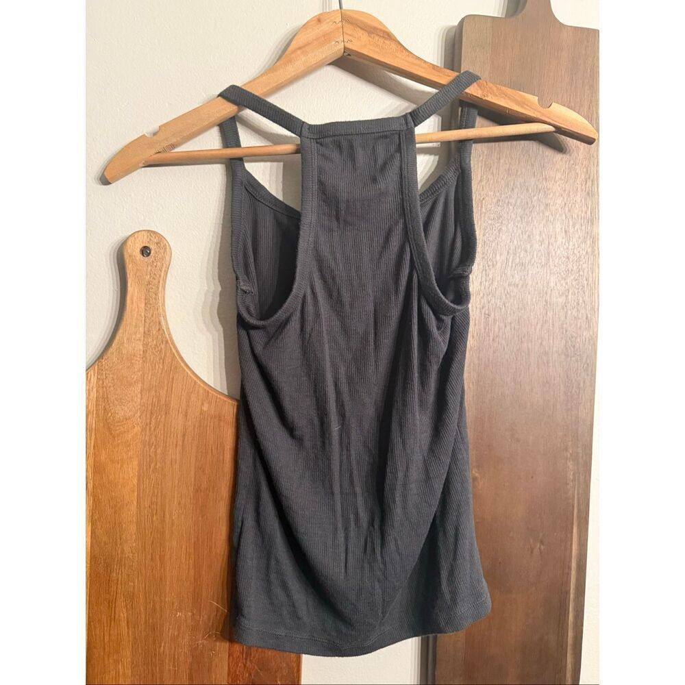 Bo & Tee Gray Transition Soft Ribbed Racerback Stretch‎ Tank Top Small - Picture 2 of 5